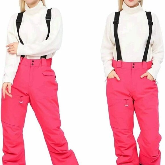 Fit Space ski pants / bibs Insulated Waterproof 15K 4+ Stretch Snowboarding - Picture 4 of 5